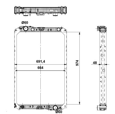 Радіатори NF 519720 для MERCEDES-BENZ ACTROS MP2 / MP3 2044 AK